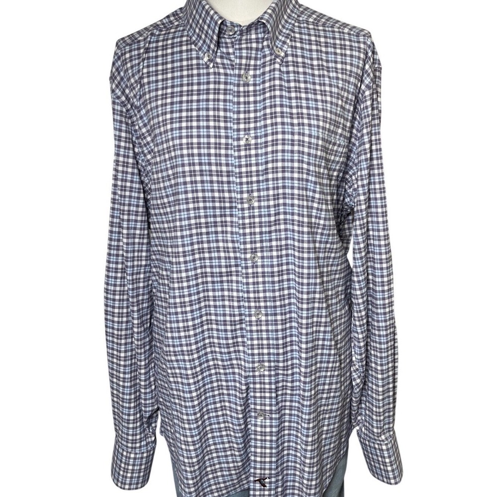 GenTeal Plaid Button Down Shirt Men L Stretch Performance Comfort Fit